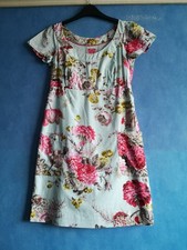 Joules Marcie 100% Cotton Multicoloured Floral Cap Sleeve Shift Dress Size 8