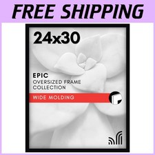 24x30 Picture Frame with Polished Plexiglass - Bla