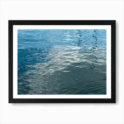 Reflexion der Wolken im Wasser Ein gerahmtes Wandbild Poster Leinwanddruck Bild