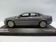 Minichamps 1/43 Audi A8 2002 Atlas Grey Metallic 400011800 Model Car