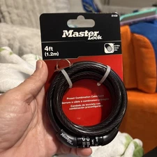 Master Lock 4 FT Bike Cable Lock With Combination Code