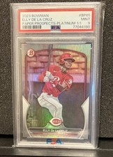 🔥2023 Bowman Paper Prospects Platinum 1/1 Elly De La Cruz BP65 PSA 9 Reds 1/1!