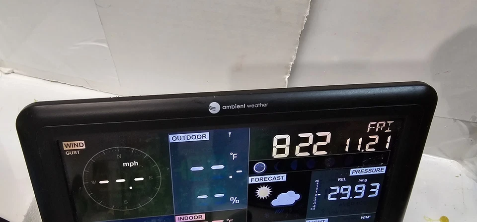 Ambient Weather WS-2902d Weather station monitor unit only Works - Image 2 of 4