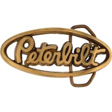 New Brass Peterbilt Truck Trucker Driver Semi Trucking NOS Vintage Belt Buckle