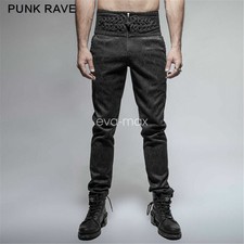 PUNK Men pants Trousers High Waist Steampunk Victoria Aristocrat Gothic Regency