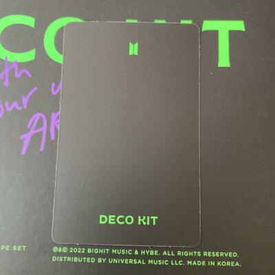 BTS deco kit　 新品未開封 BTS DECO KIT Official Random Photo Card JUNGKOOK V JIMIN