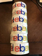 eBay 6 Branded Logo BOPP Shipping Tape 75 yards x 2" Packing official Six Fast