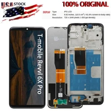 OEM LCD Display Touch Screen Digitizer ± Frame For T-Mobile REVVL 6X PRO 5G