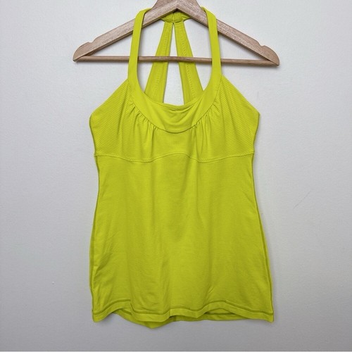 Camiseta sin mangas Lululemon para mujer 10 Scoop Me Up Tonka rayas guisante dividido - Imagen 2 de 12