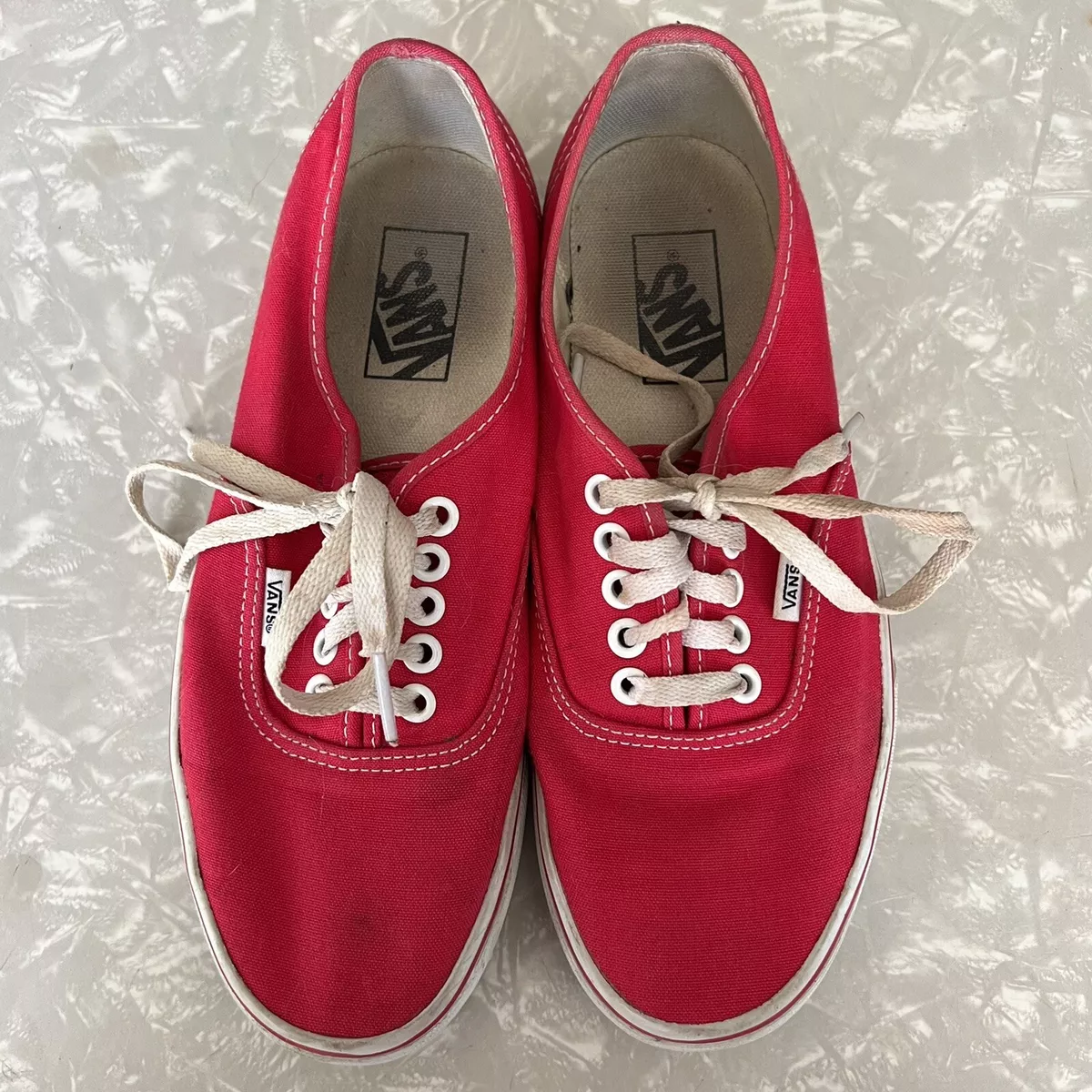 Vans Authentic Red (LV) SIZE 7 Mens /8.5 Womens, Men's Fashion