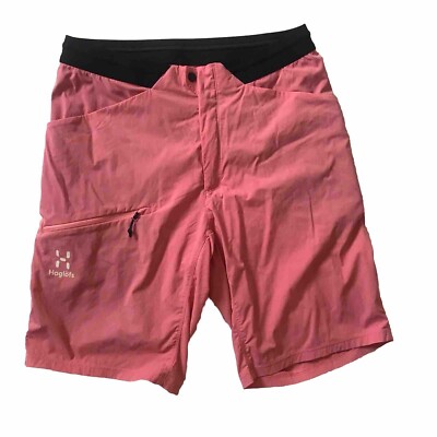 HAGLOFS L.I.M Series Fuse Shorts Womens US 6 Pink Zip Pockets Outdoor Gorpcore
