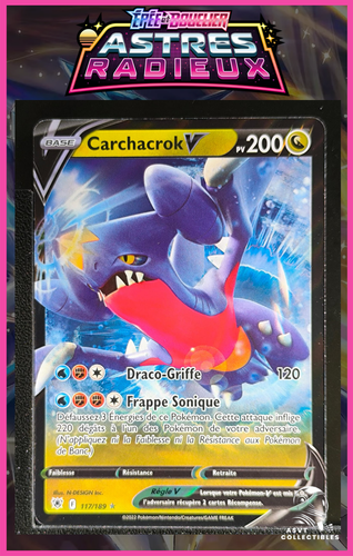 Carchacrok V 117/189 - Ultraboost X Epée Et Bouclier 10 Astres Radieux - Coffret De 10 Cartes Pokémon Françaises