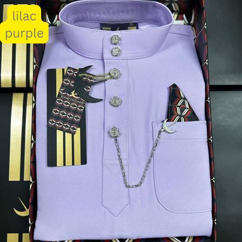 Malaysian Baju Melayu Elrah set Malay Traditional Formal Attire Shirt