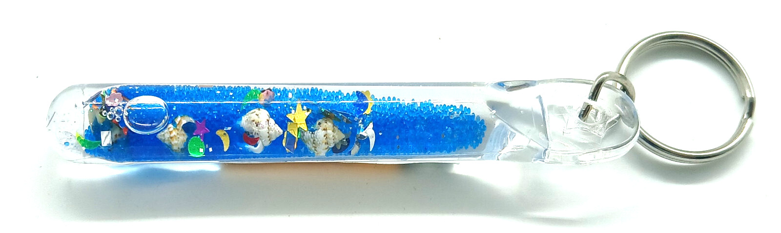 Vintage Royal Caribbean Int. Cruise Line Floating Shells Fish Keyring Keychain