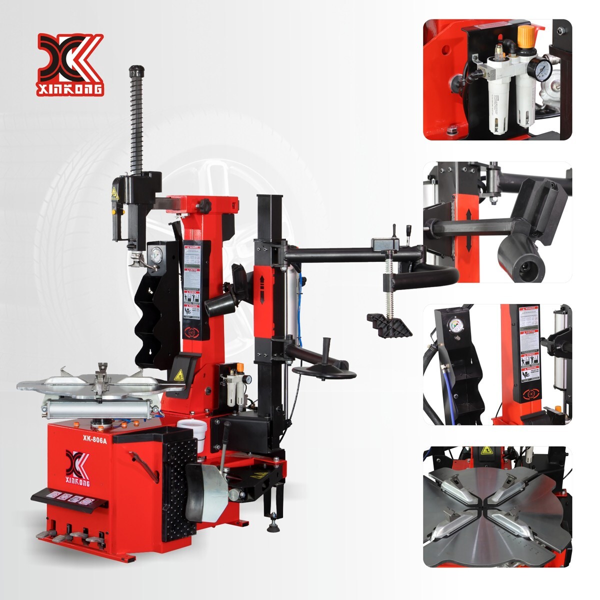 XK 806A Wheel Changer Tire Changer Machine  Auto Repair Tool Rim Clamp 14-28''