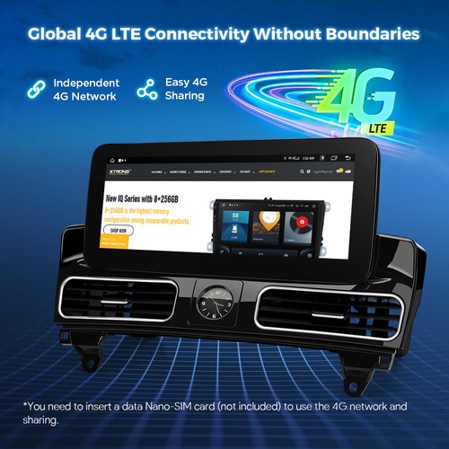 10.25" Android 14 Retrofit Car GPS Navi 4G 4+64GB For Benz M/GL Class W166 X166 - Picture 20 of 21
