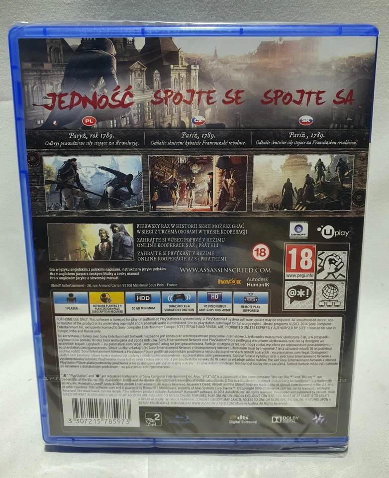 Assassin's Creed: Unity Playstation 4 PL/CZ/SK box multilanguage in game NEW MIN - Image 2 of 2