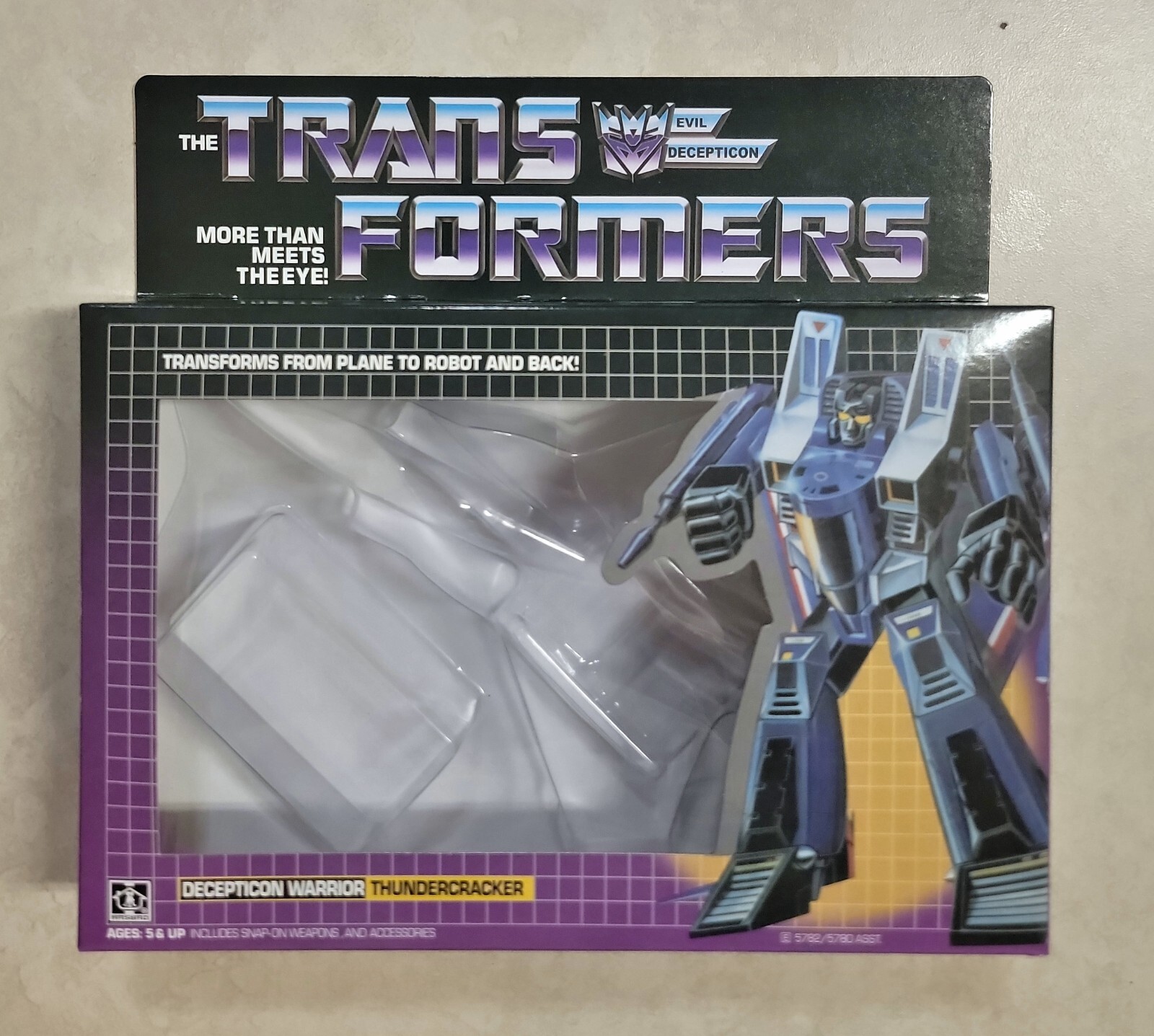 TRANSFORMERS G1 THUNDERCRACKER BOX, INSERT, BUBBLES, & MANUAL NEW! DECEPTICON