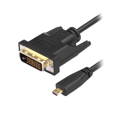 R08 Micro HDMI auf DVI Kabel Micro HDMI 1.4 auf DVI 24+1 Stecker to Stecker 1,8m
