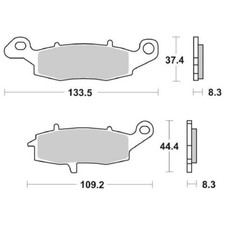 SUZUKI GSR ABS 750 2011-2016 PLAQUETTES DE FREIN SBS 704 HF (BIO)