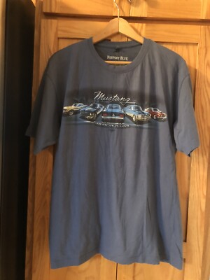 FORD MUSTANG AMERICAN CLASSIC TSHIRT BLUE SIZE LARGE