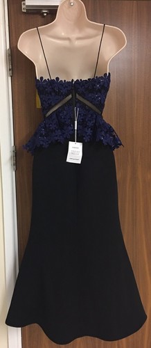 SELF-PORTRAIT Embroidered Lace & Crepe Dress - UK 8/US 4 - Picture 3 of 11