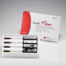 Vericom DenFil Flow Flowable Composite Kit Package 4 x 2g Syringes A3 20 Tips
