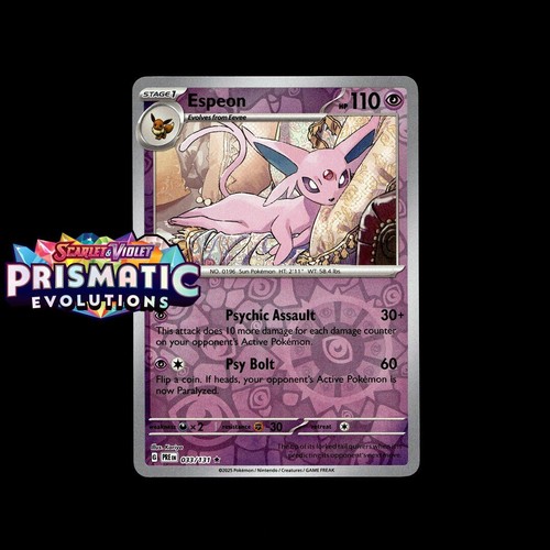 Pokemon Prismatic Evolutions: Choose Your Card! Reverse Holo/Holo EX Full Art NM - Picture 40 of 173
