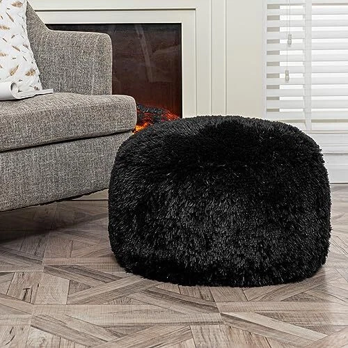  Pouf Ottoman Floor Pouf Cover Ottoman Foot Rest NO Filler 20x20x12 Inches  - Image 2 of 4
