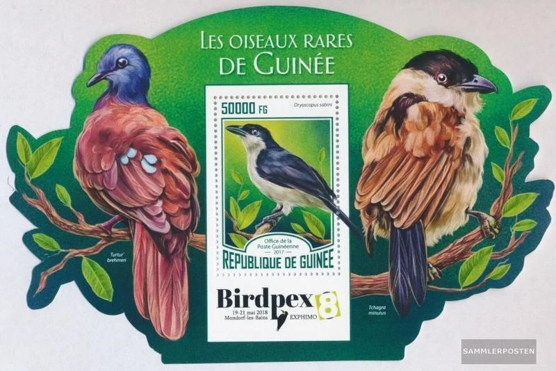 Guinea Block 2799 (kompl. Ausgabe) postfrisch 2017 Seltene Vögel - Bild 1 von 1