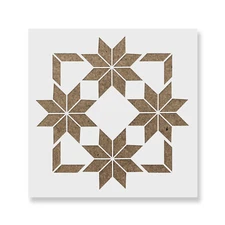 Star Medley Barn Quilt Stencil - Durable & Reusable Mylar Stencils