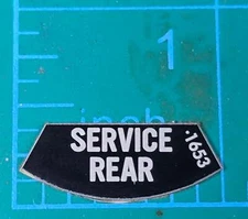Kenworth Service Rear Gauge Label 1653