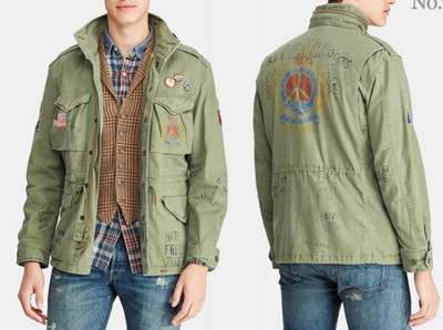 twill graphic field jacket