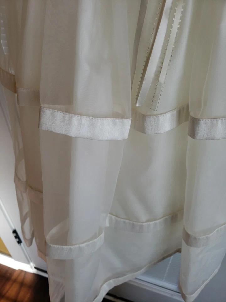 Vestido de festa Jane Copeland tamanho 8 florista marfim, comunhão novo sem etiquetas - Imagem 4 de 4