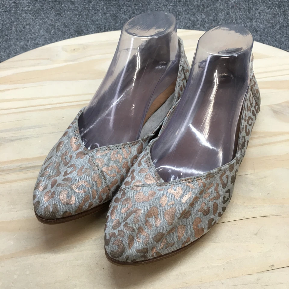 Toms Shoes Womens 10 Ballet Flats Multicolor Leopard Print Pointed Toe 10013002 - Image 3 of 4