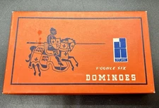 Vintage Box Of Hansen Double Six Dominoes Complete 28 Tiles Hong Kong