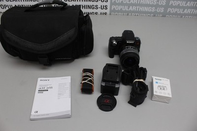 Sony Alpha SLT-A55 16.2MP Digital SLR Camera - Black (w/ DT SAM 18-55mm Lens)