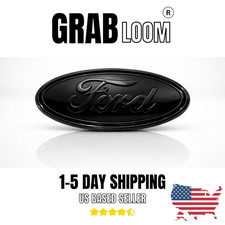 Ford Full Black Oval Emblem 7 Front Grille Tailgate Badge Logo