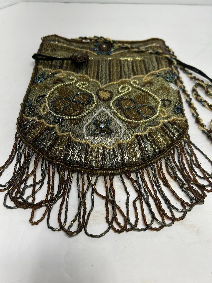 Cartera Victoriana Con Cuentas Renacimiento Retro Cordón Disfraz Gótico Foto 2 de 4