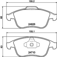 Bremsbelagsatz Scheibenbremse Hella Pagid 8DB 355 014-591 FüR Laguna Renault KZ0