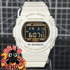Image of Casio G-Shock DW-5700 RISING WHITE 25th Anniv. Screwback Gold Limited DW-5725B-7