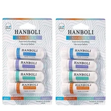 New Nasal Stick 8 Pack - HANBOLI - 4 Mint, Tropical, Wintermint & Lavender