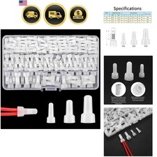 250 Pcs Closed End Crimp Connectors, 22-16/16-14/12-10 AWG Gauge Nylon Insula...