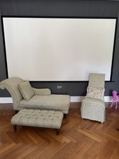 Laura Ashley furniture set Chaise Longue , Footstool & Chair Bespoke Fab Con