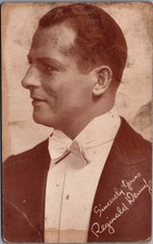Reginald Denny Actor Sepia Portrait Postcard Exhibit Supply Chicago 1920s