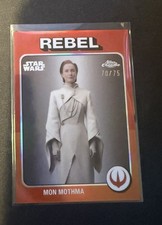 2025 Topps Chrome Star Wars Mon Mothma 1975 Tribute TB-37 Parallel /75