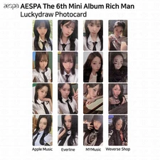Aespa 6th Mini Album Rich Man LuckyDraw Photocard AM EL NY Weverse KPOP