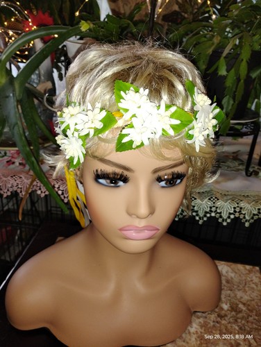Oktoberfest Edelweiss bavarese copricapo tedesco ghirlande floreali fascia capelli - Foto 2 di 8