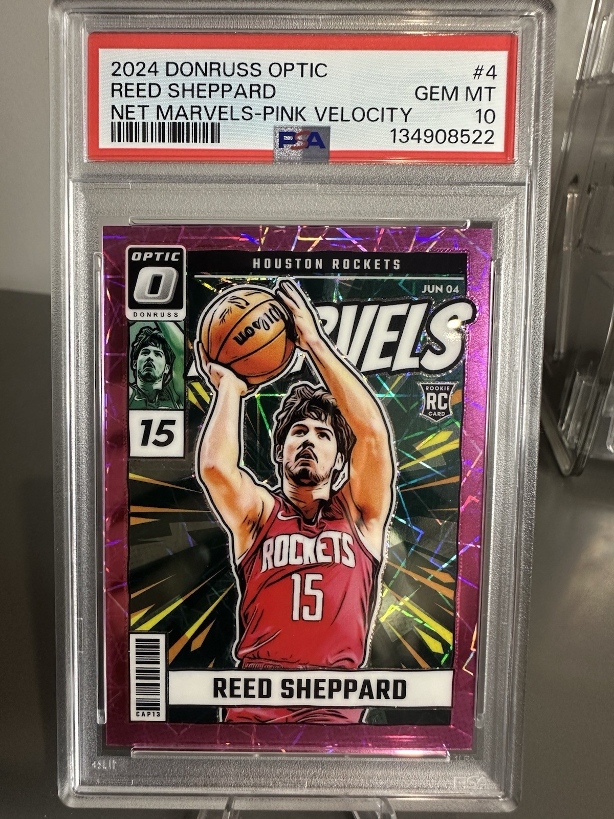 2024 Panini Donruss Optic -Net Marvels Reed Sheppard #4 Pink Velocity /79 ( RC)
