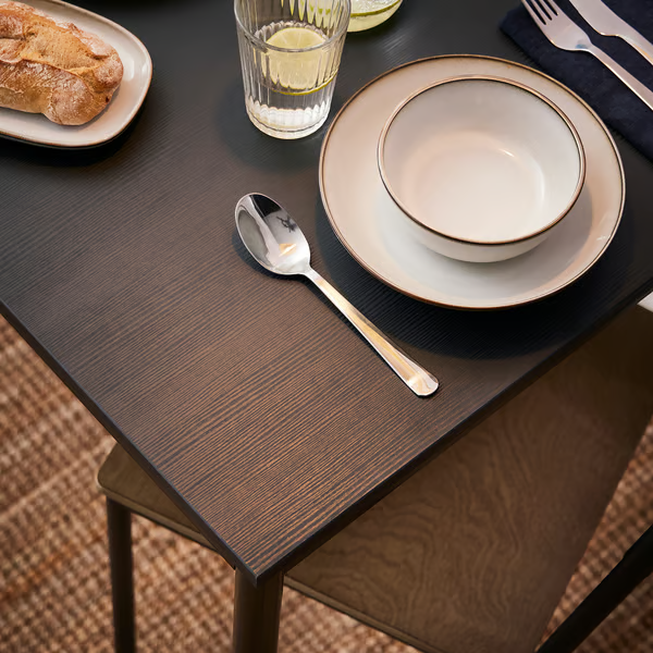 Mesa De Comedor IKEA SANDSBERG Negra 67x67 Cm – Cuadrada Pequeña Para 2 Personas